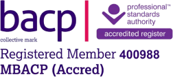 BACP (British Association for Counselling and Psychotherapy) logo, highlighting professional membership in Integrative Counselling.