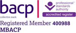 BACP (British Association for Counselling and Psychotherapy) logo, highlighting professional membership in Integrative Counselling.